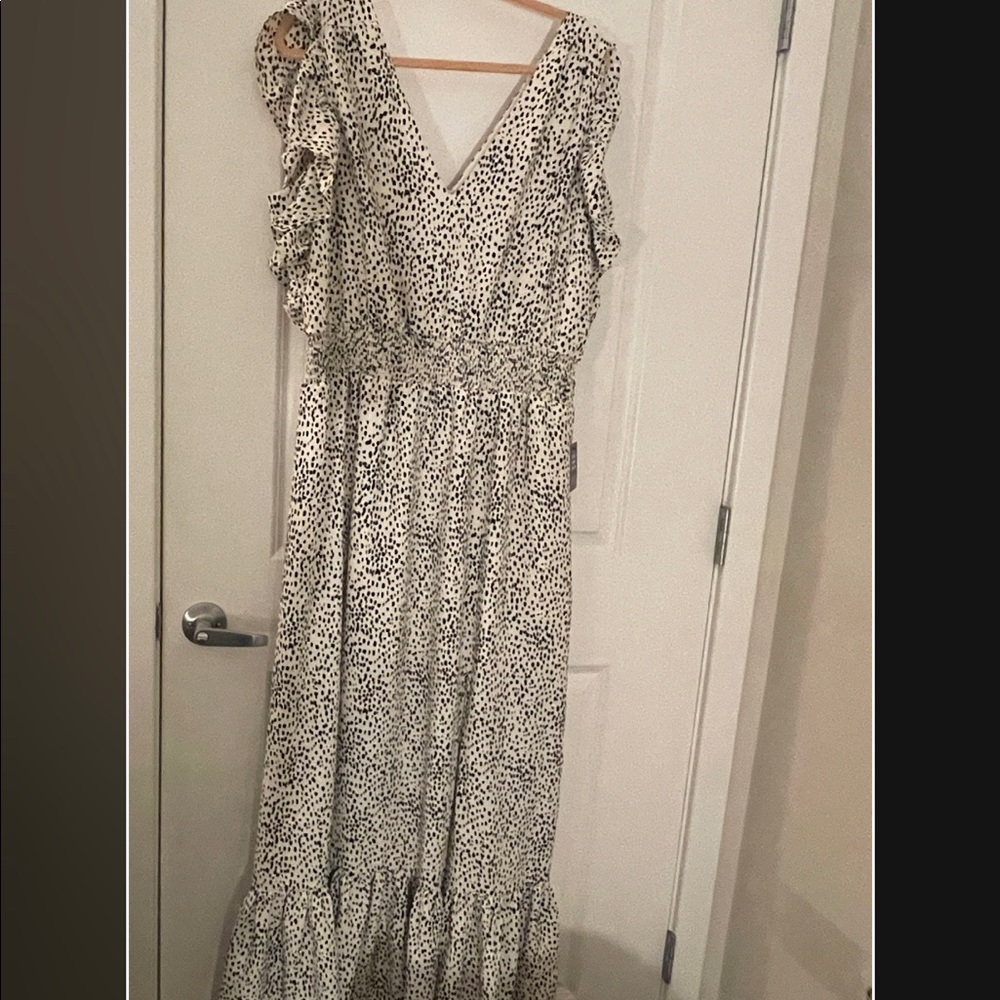 Express Womens long frilly ruffled XL dress